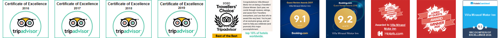 Villa Mirasol Motor Inn Awards - Motel in Bundaberg
